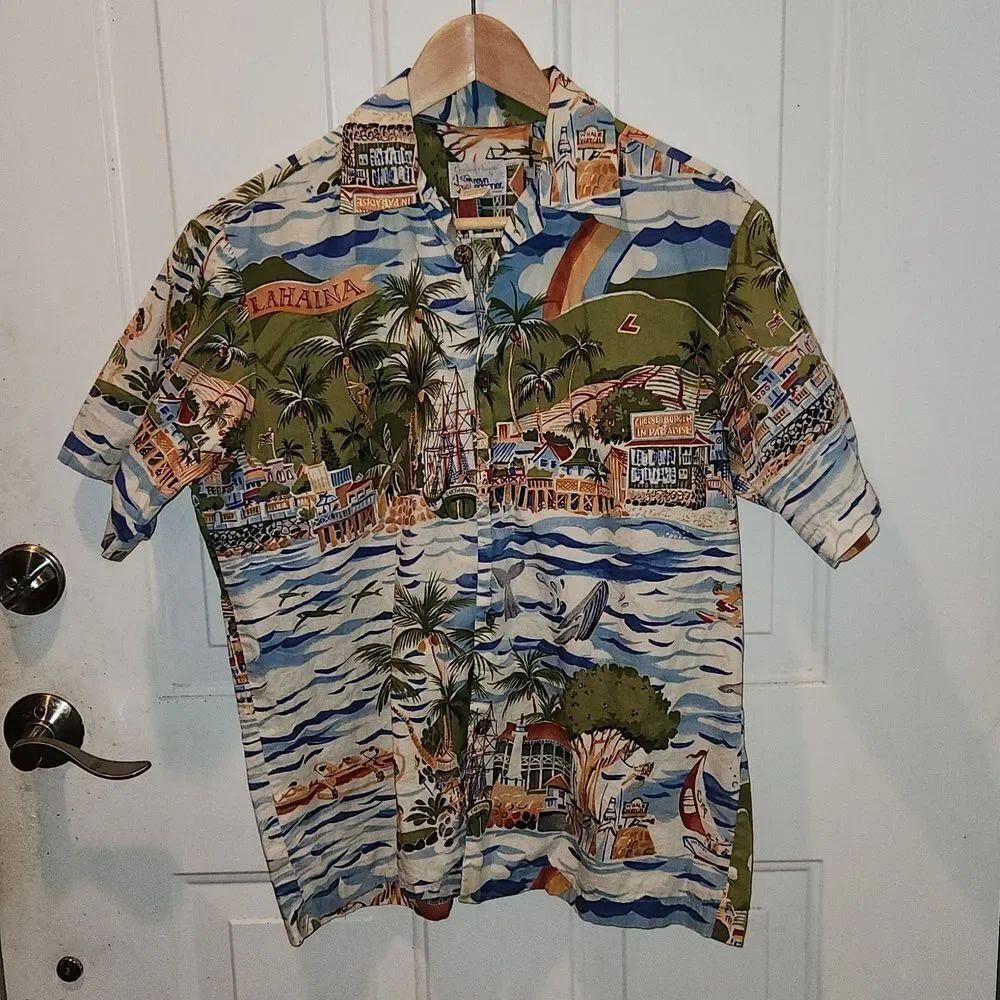 Reyn Spooner Lahaina Maui Aloha Hawaiian Shirt S